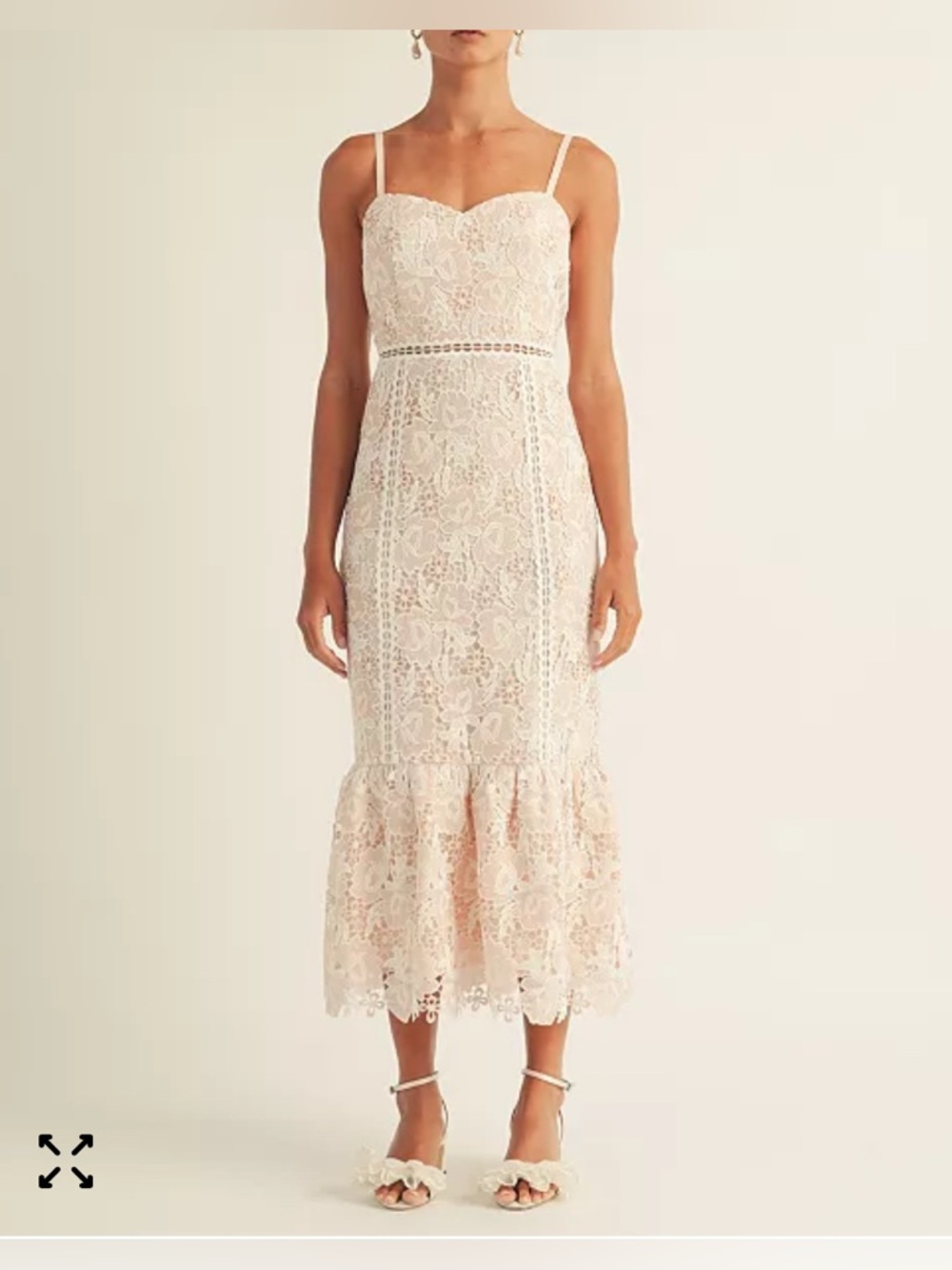 ARose Jenna Lace Midi Dress